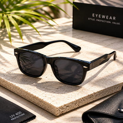 THE Atlas UV400 HD Glossy Black  Sunglasses