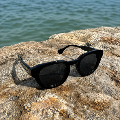 THE GALAXY Unisex UV400 Glossy Black HD Sunglasses