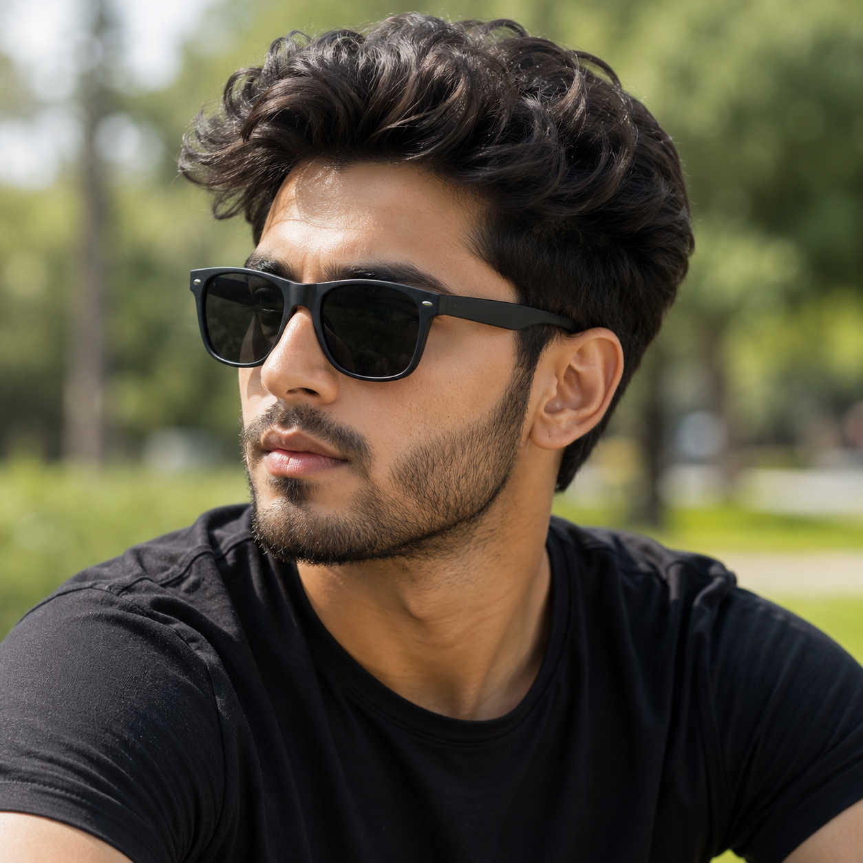 THE Dictator Square Unisex Matt Black UV400 Sunglasses