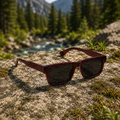 THE ECLIPSE Glossy Maroon  Unisex U400 HD Sunglasses