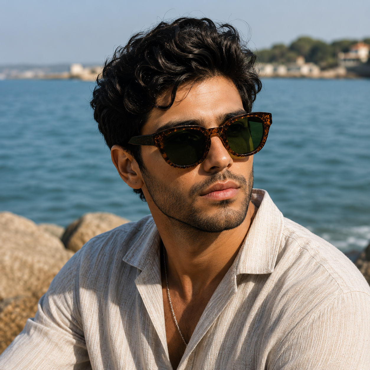 THE GALAXY Unisex Leopard Brown HD UV400 Sunglasses