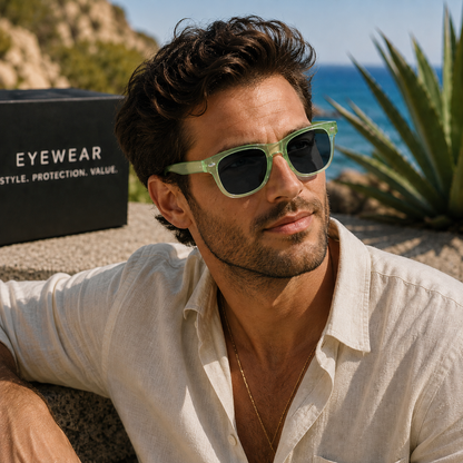 THE Atlas UV400 HD Glossy Light Green Sunglasses