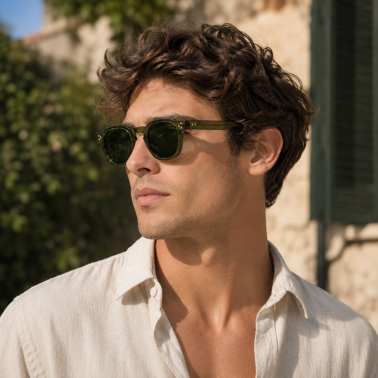 THE Phantom UV400 HD Glossy Dark Green Sunglasses