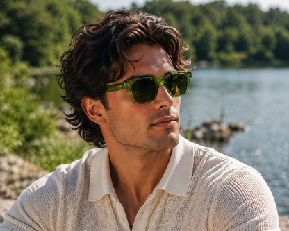 THE Drift UV400 HD Glossy Dark Green Sunglasses