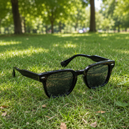 THE Drift  Unisex UV400 HD Glossy Black  Sunglasses with Black  Lens