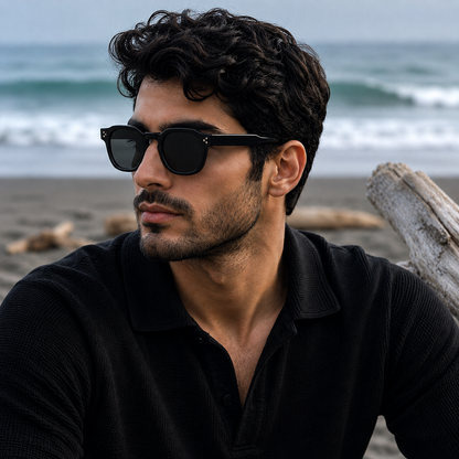 THE PHANTOM  Unisex UV400 HD Glossy Black Sunglasses