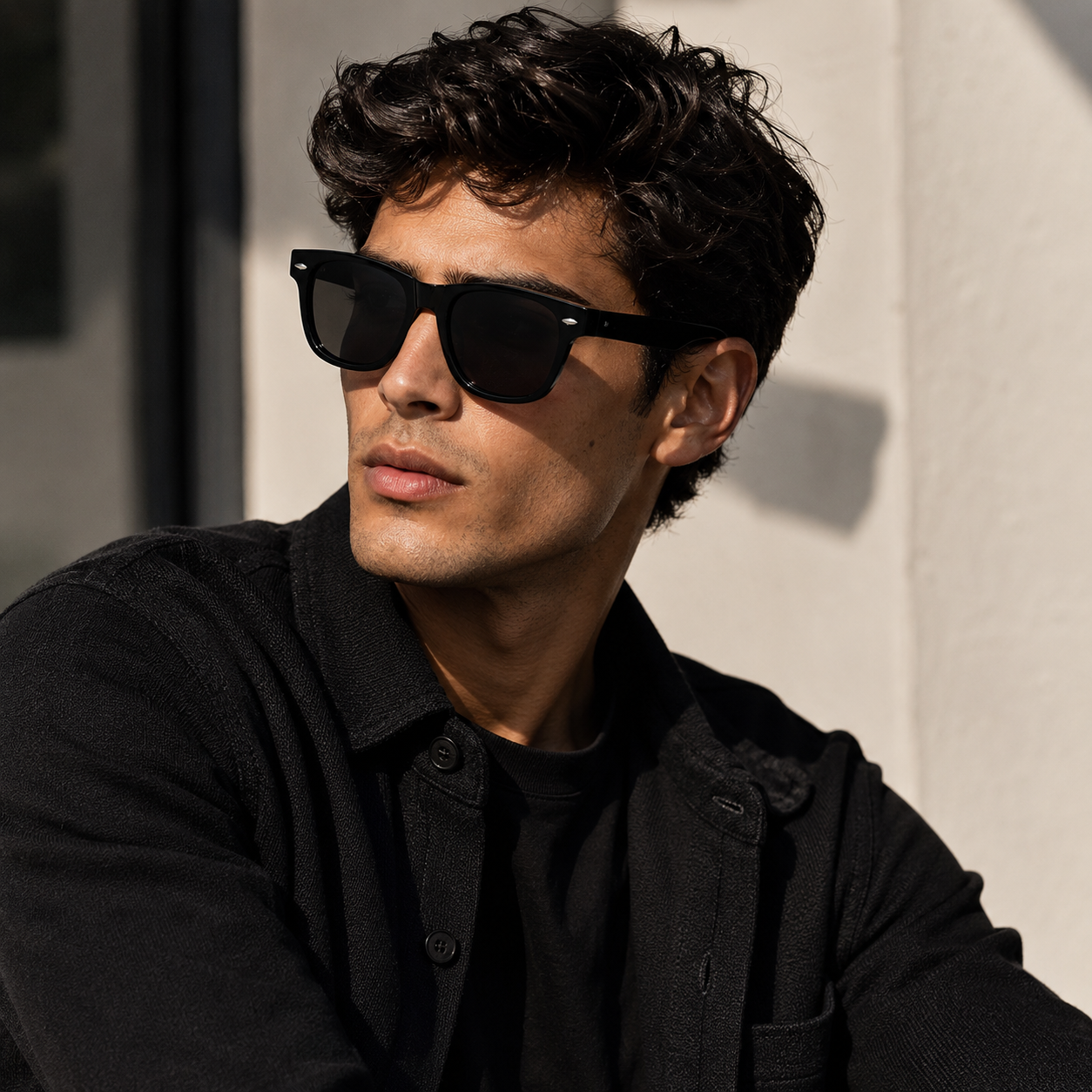 THE Atlas UV400 HD Glossy Black  Sunglasses