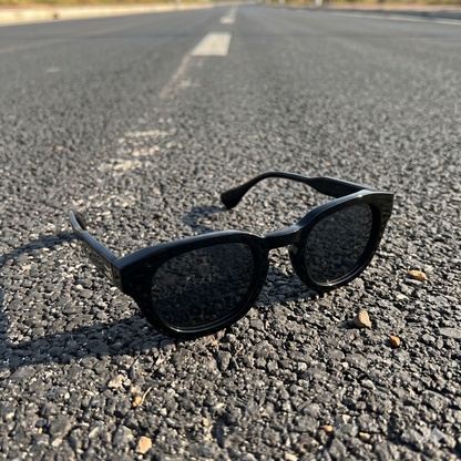 THE GALAXY Unisex UV400 Glossy Black HD Sunglasses