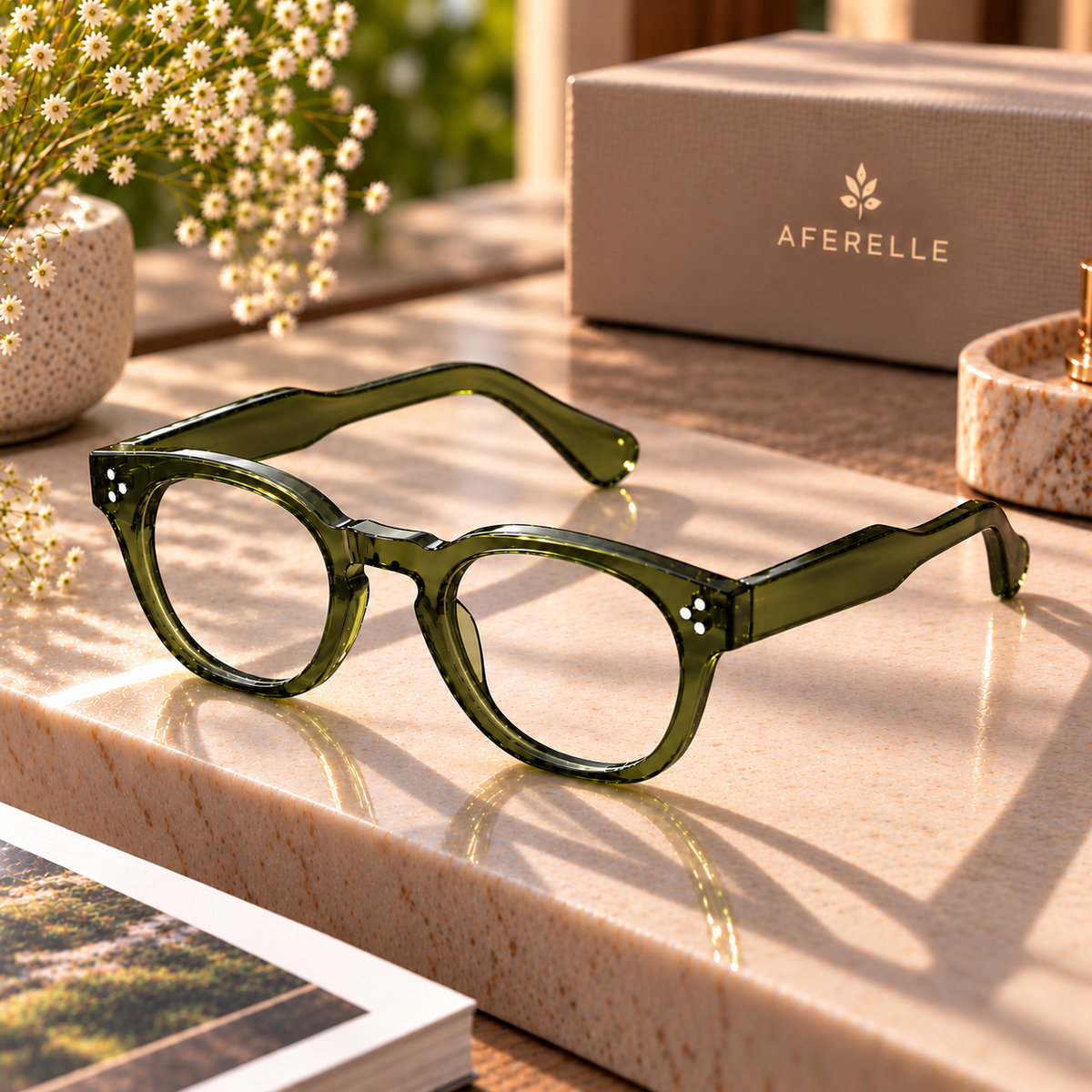 THE PHANTOM F1 Glossy G2 Green Eyeglasses Frame with Demo Lens