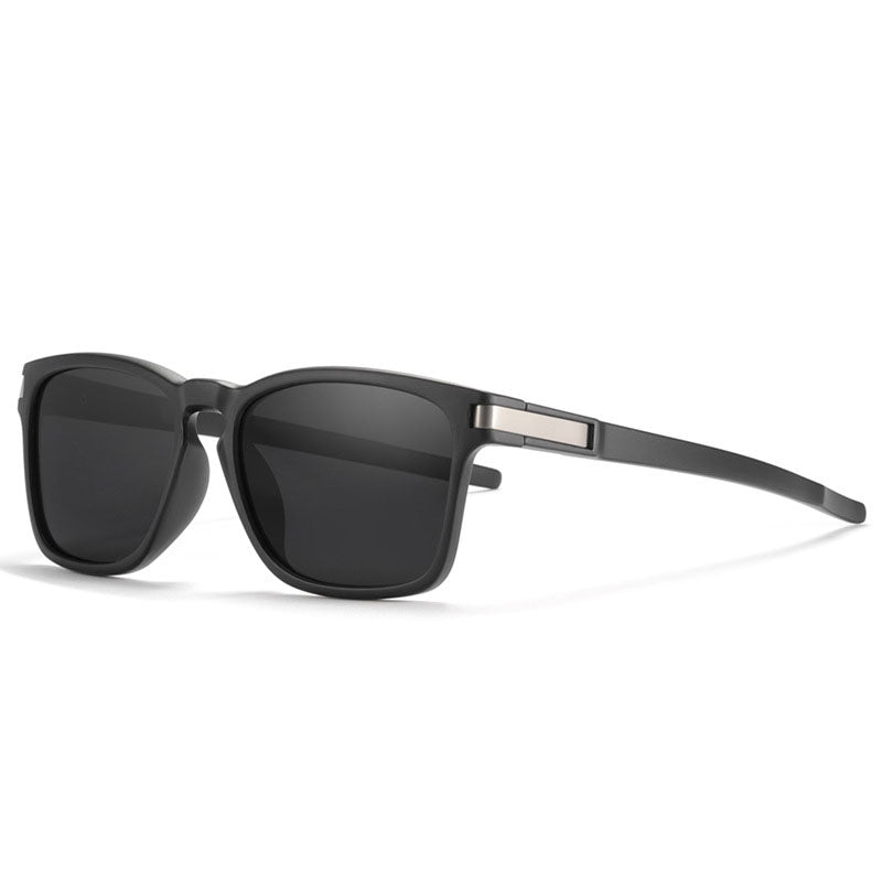 AFERELLE  Retro Solid Matt Black TAC Polarized Sunglasses