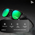 THE BOSS | Round V1 Black Mirror Green UV400 HD  Pro Sunglasses