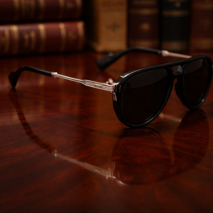 THE COMMANDER Silver Finish UV400 HD Polarized Pro Sunglasses