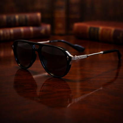 THE COMMANDER Silver Finish UV400 HD Polarized Pro Sunglasses