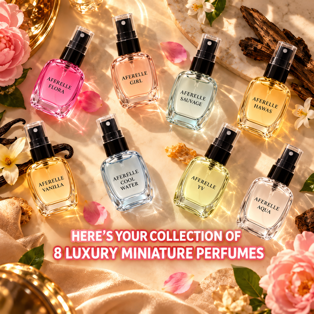 The Women Fragrances Inspired By Gucci Flora as 8 Miniature Designer  Collection [9 hours last]