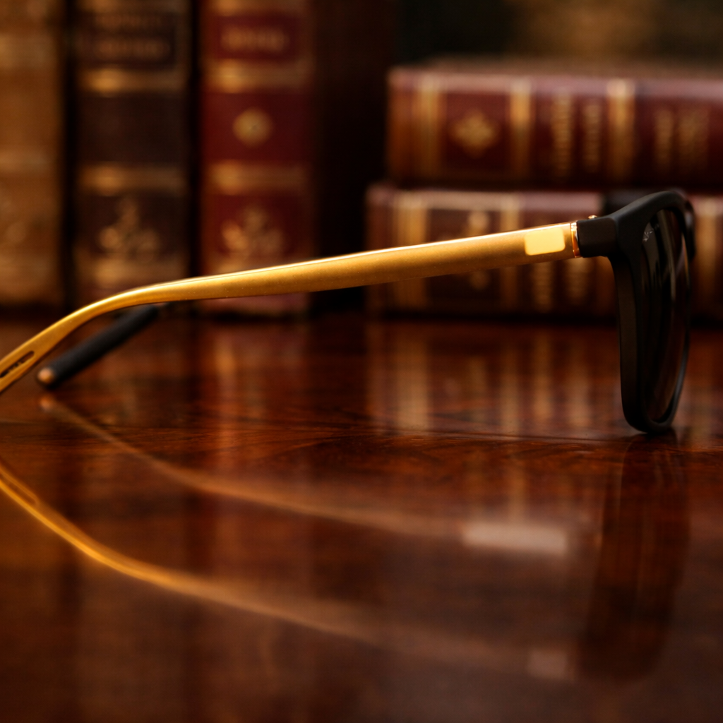 THE PLANNER Gold finish Polarized Sunglasses