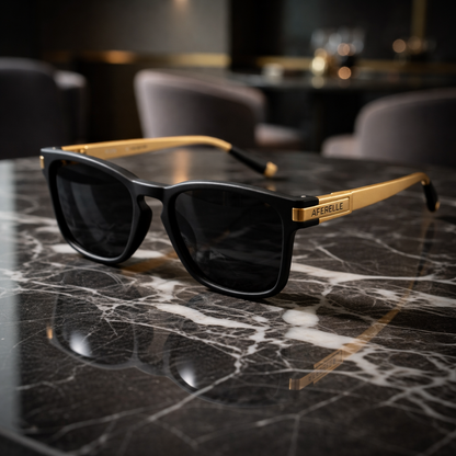 THE BOLD Gold Finish Metal UV400 HD   Pro Sunglasses