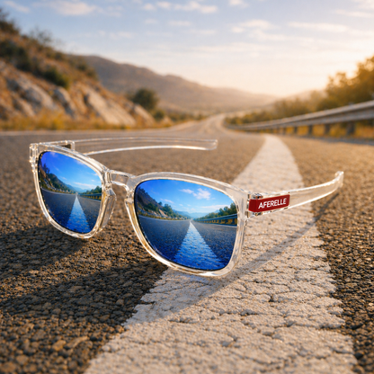 THE PRODUCER | V3 Glossy Clear Blue  Unisex UV400 HD  Pro Sunglasses