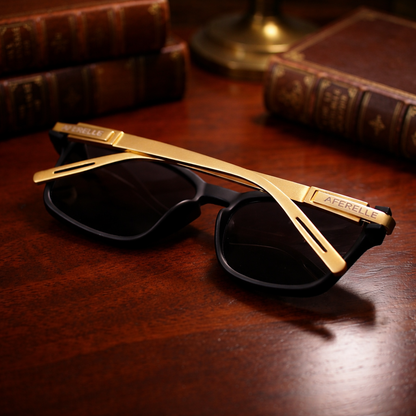 THE BOLD Gold Finish Metal UV400 HD   Pro Sunglasses