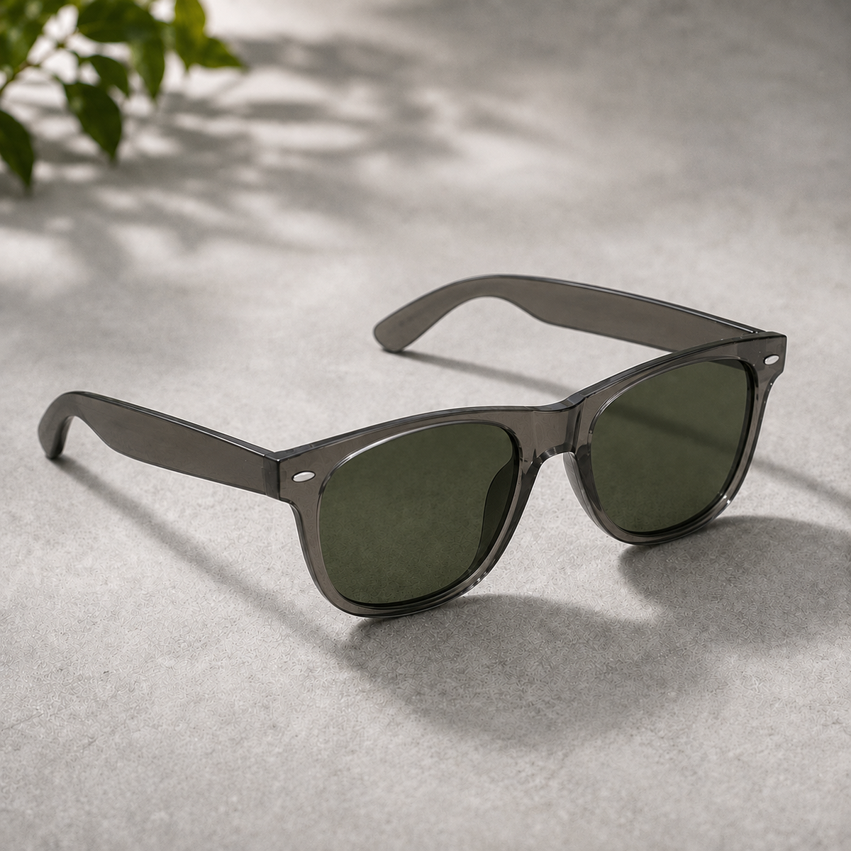 THE DICTATOR Glossy Grey Unisex UV400 Sunglasses