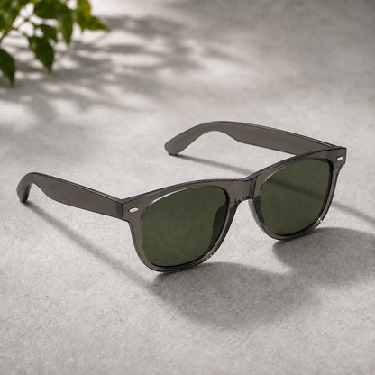 THE DICTATOR Glossy Grey Unisex UV400 Sunglasses