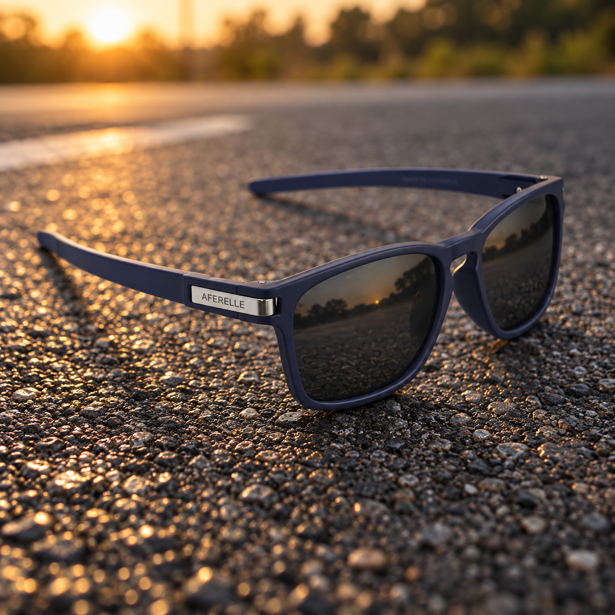 THE PRODUCER Matt Navy Blue  UV400 Sunglasses